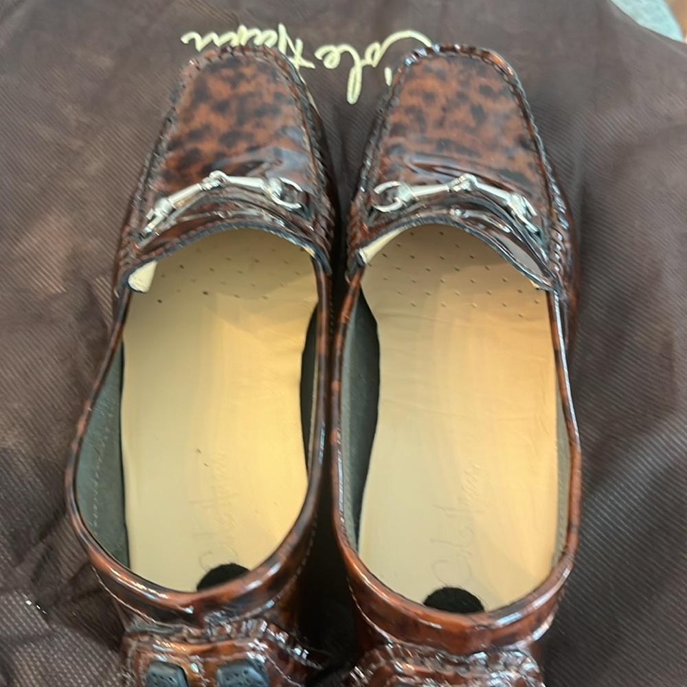 NWOT- Cole Haan Womens Loafers with silver metal hardware tortise color disc shi - Picture 7 of 16